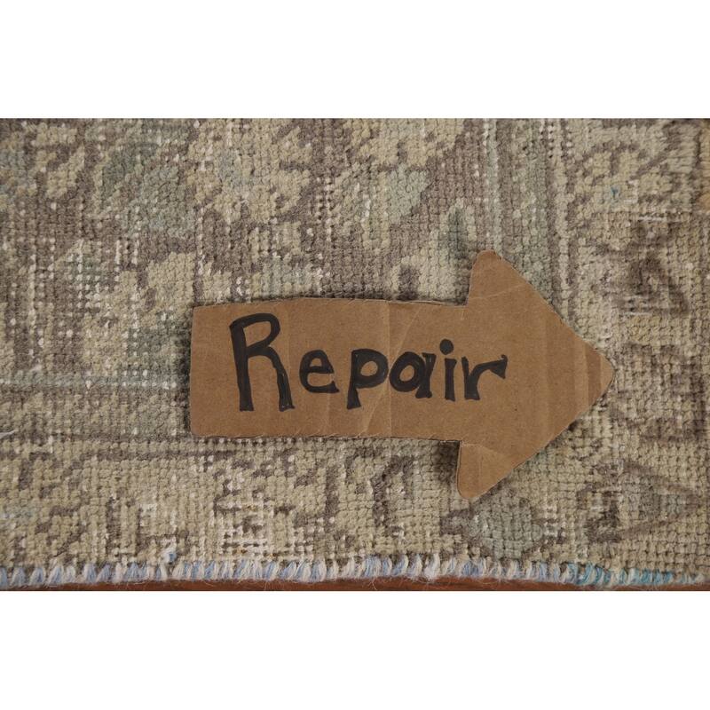 Hand Knotted Oriental 100% Wool Carpet Traditional Floral Beige & Ivories Tabriz Area Rug - 12' 5'' X 9' 8''