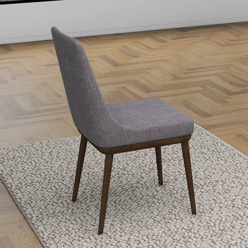 GDFStudio - Kate Modern Mid-Century Dining Chair with Curved Backrest & Upholstered Seat, Set of 2 - 24"