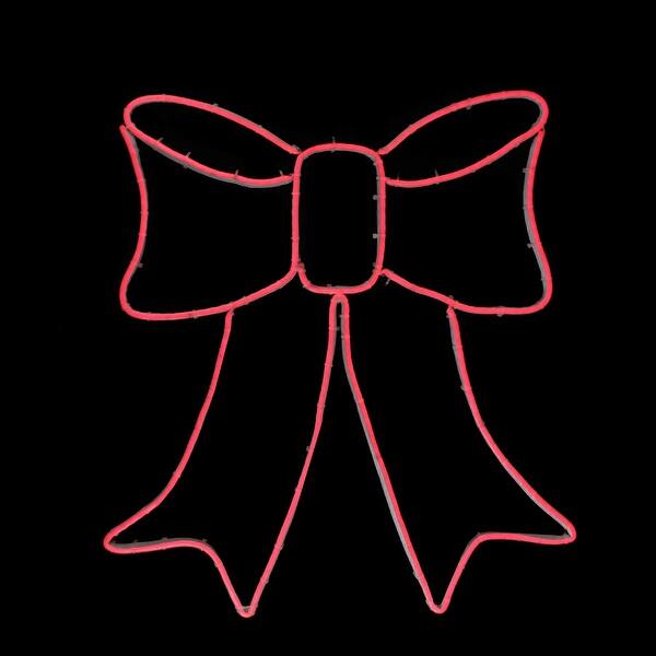 Shop 19 5 Neon Style Led Lighted Bow Christmas Window Silhouette