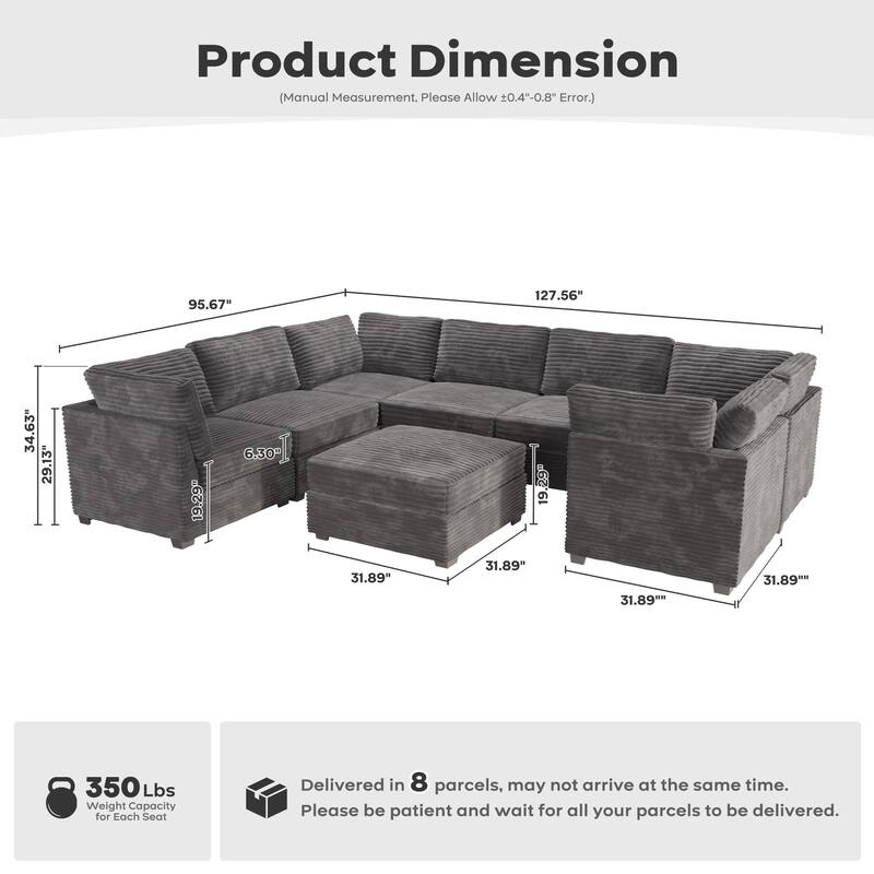 OVIOS Elegant L-Shaped Sofa