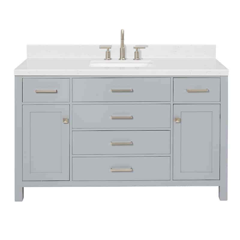 Ariel H054SCQRVO Bristol 55" Free Standing Single Basin Vanity Set - Grey