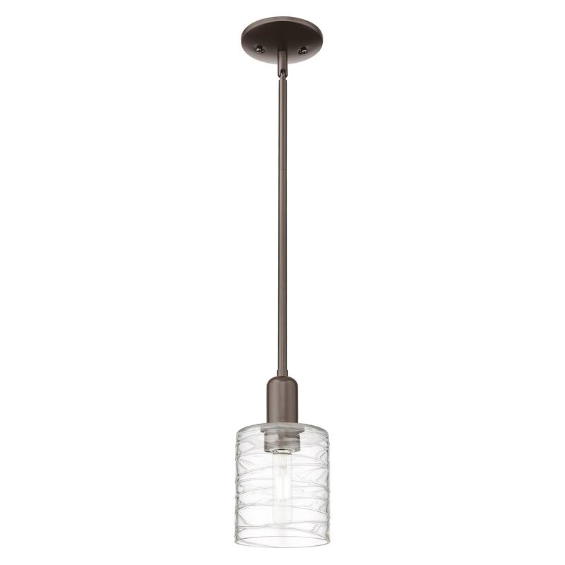 Innovations Lighting Endless Possibilities Arcadia - Cobbleskill - 1 Light 5" Stem Hung Mini Pendant - Deco Swirl/Oil Rubbed Bronze