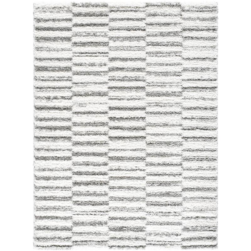 Livabliss Nomadic Modern & Contemporary Area Rug - Charcoal/White - 7' 10" x 10'