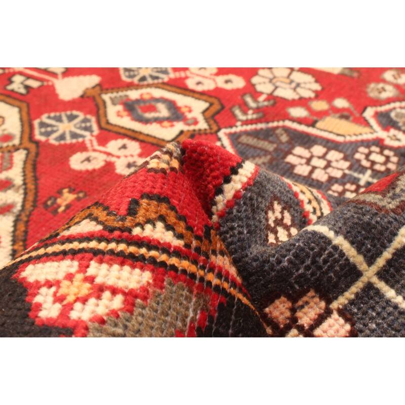 ECARPETGALLERY Hand-knotted Andelz Red Wool Rug - 3'11 x 6'6