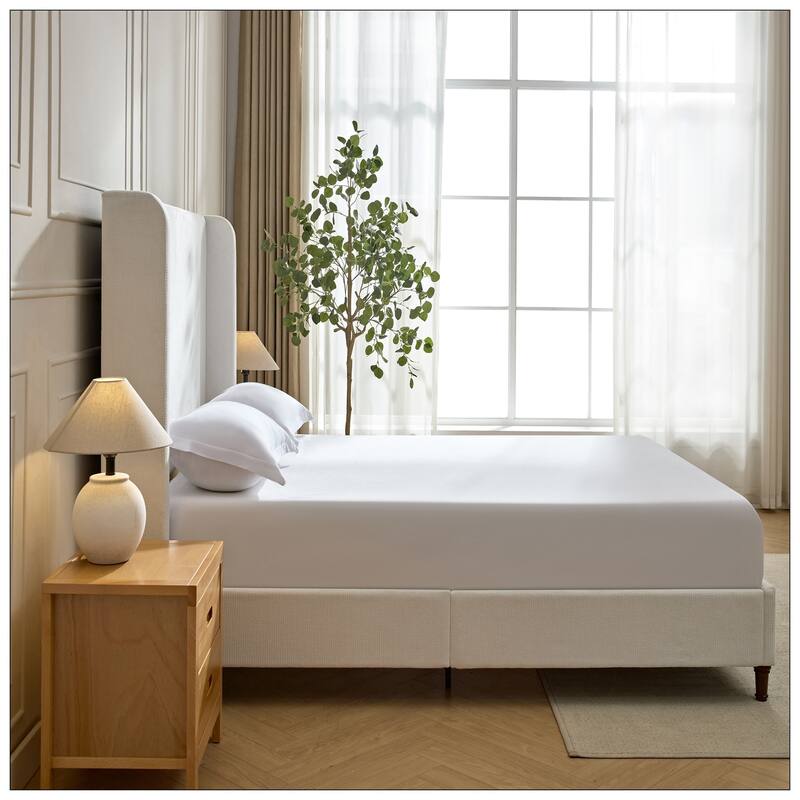 54" High Wingback Headboard Upholstered Bed For Bedroom