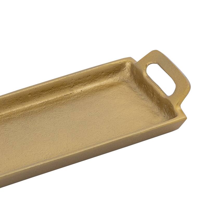 Alum. Tray w/Handles 5x30" - Ant. Brass - ANTIQUE BRASS