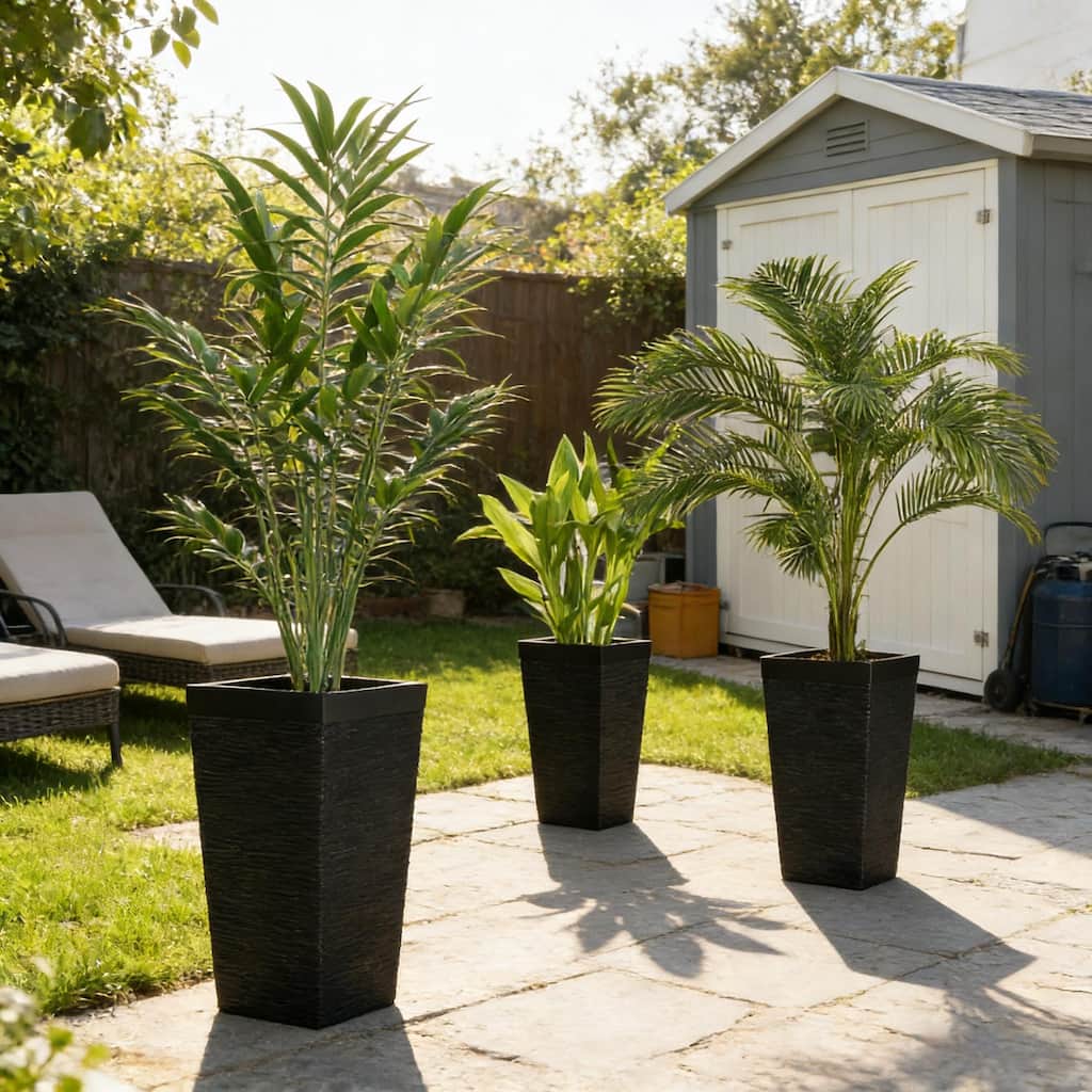 Stackable Tapered Planters Outdoor Planters Set of 3