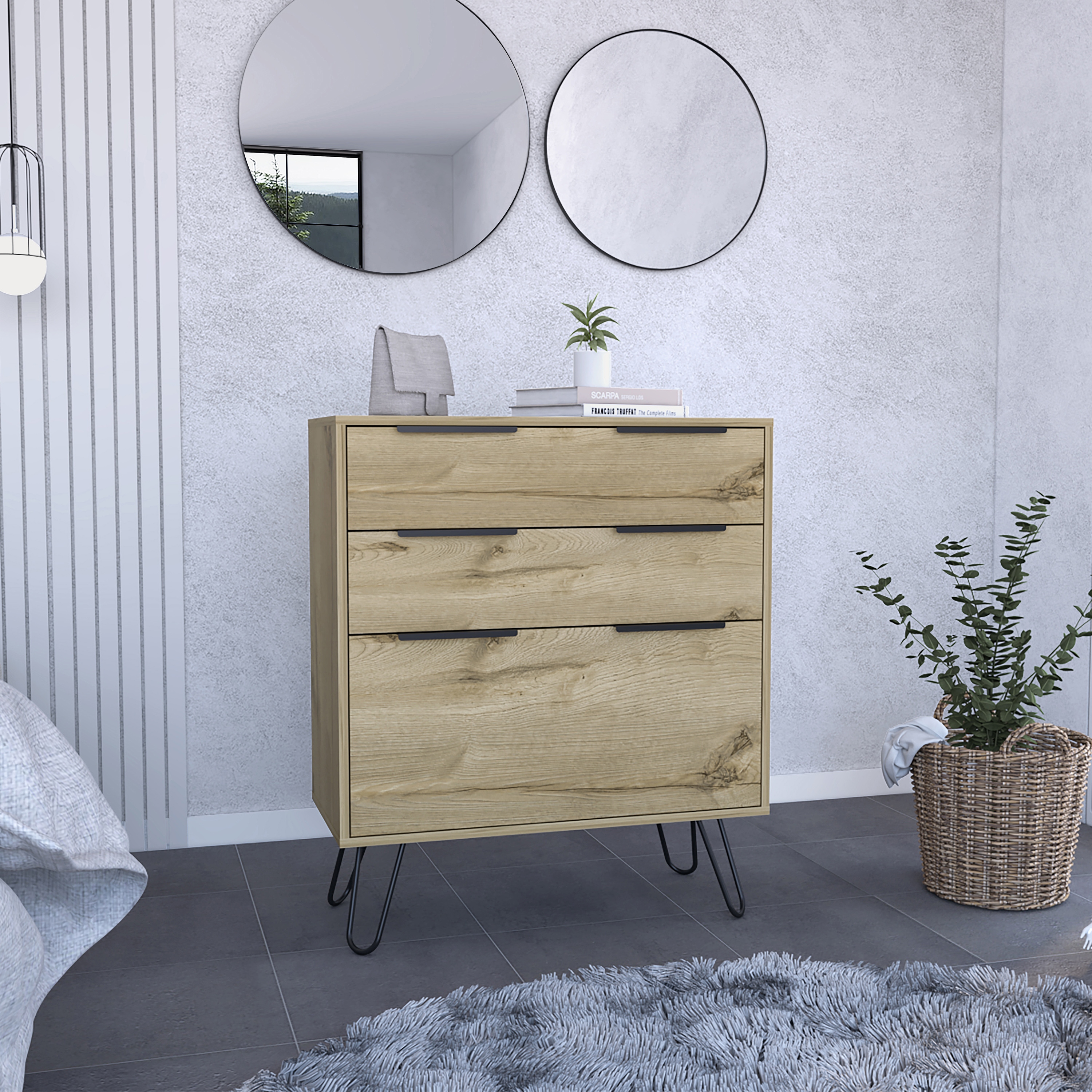 Dresser with hot sale hairpin legs