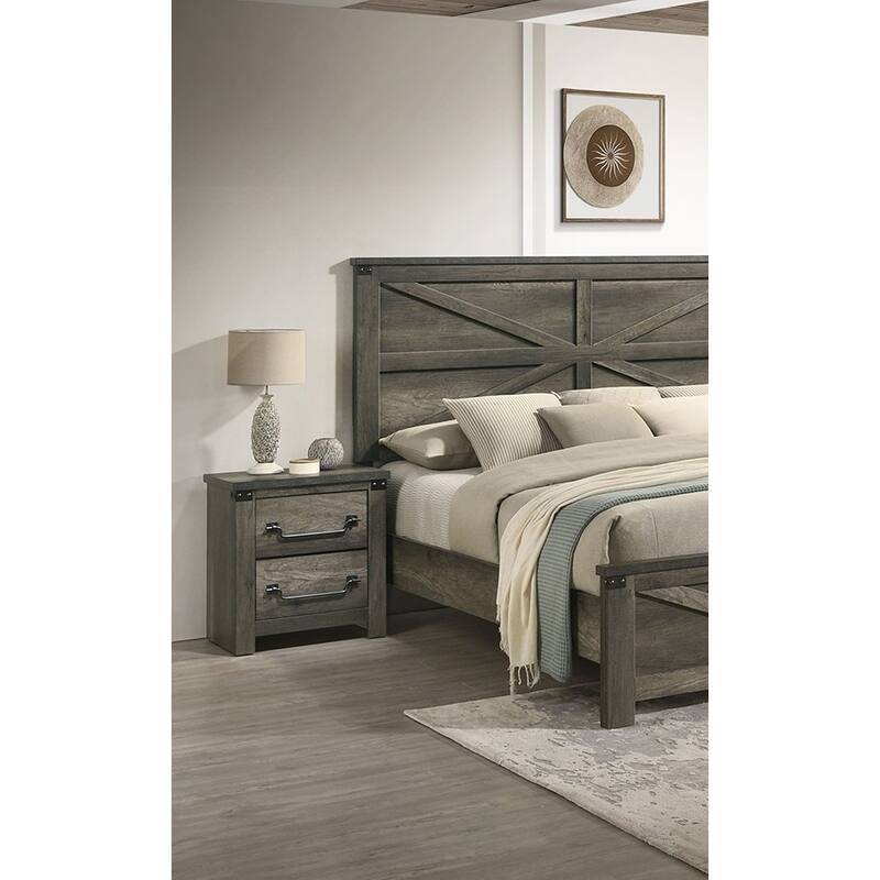 Charming Wooden Nightstand with Stylish Handles for Bedroom Enhancement