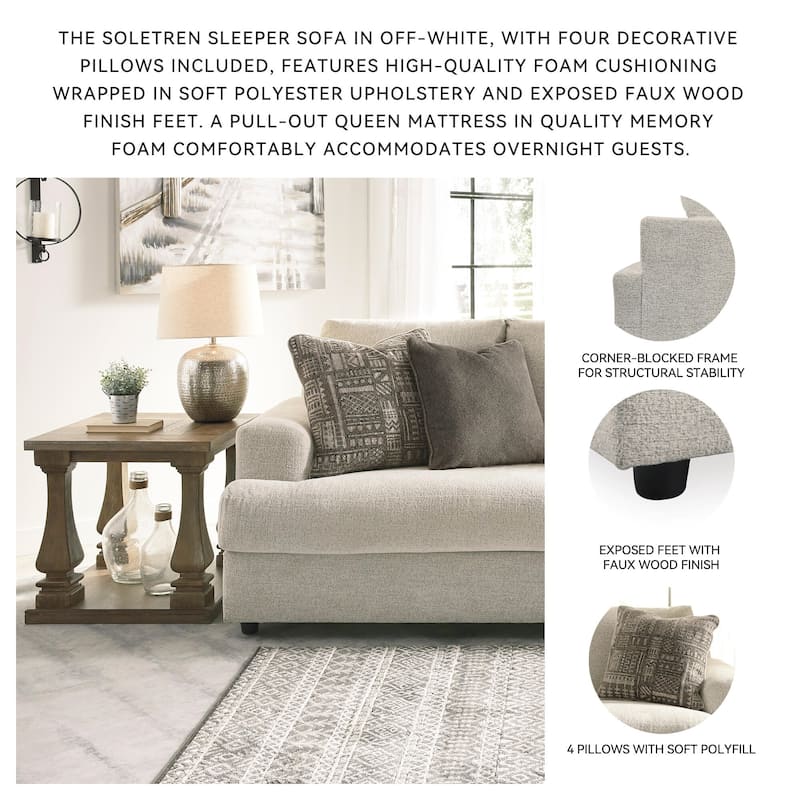 Soletren Queen Sofa Sleeper - Stone