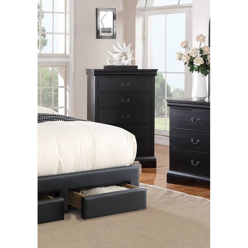 Contemporary Style,Bedroom Tall Chest Of Five Drawers,Solid Wood Storage Shelves,Sturdy Construction