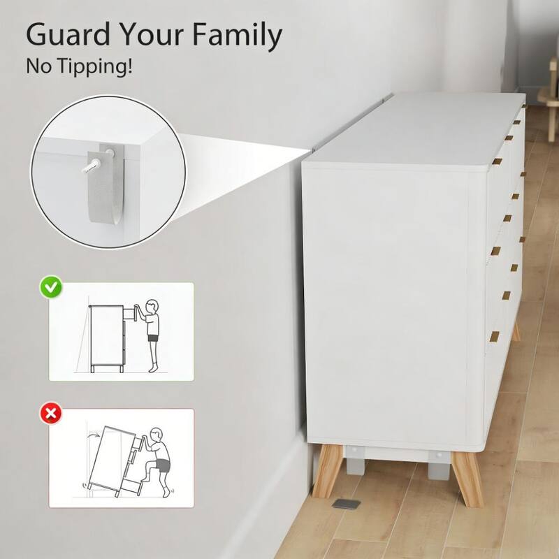 4 Drawers/6 Drawers Dresser for Bedroom, Closet Double Dresser Chest of Drawers