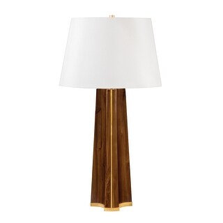 13 In Antique Brass Bedroom LED Bulb Table Lamp Durable Linen Fabric Energy Saving (LL6)(1U58) main image 0