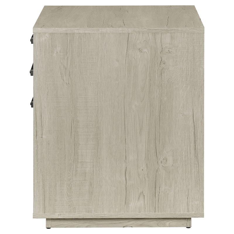 Loomis Whitewashed Grey 3-drawer File Cabinet