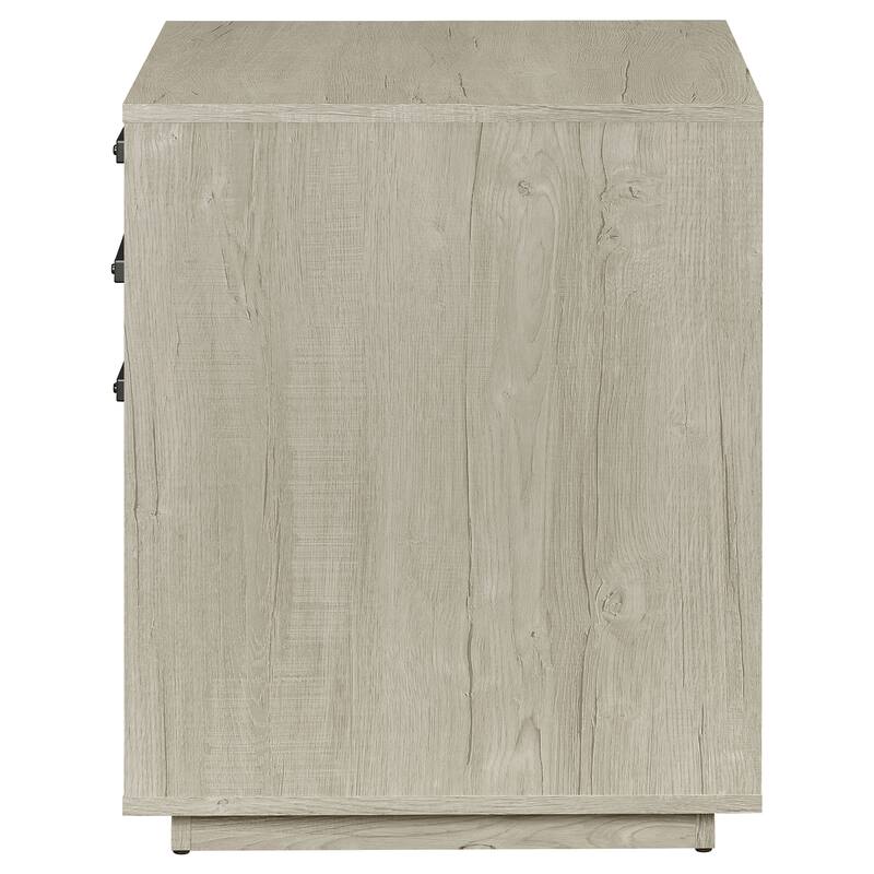 Loomis Whitewashed Grey 3-Drawer Home Office File Cabinet