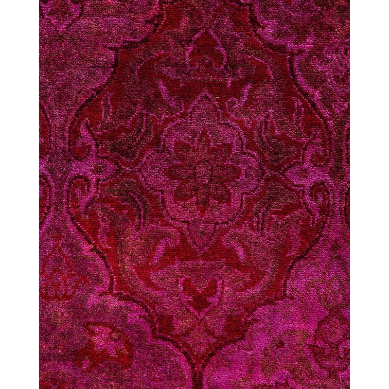 Contemporary Overdyed Wool Hand Knotted Area Rug - 3' 2" x 5' 2"