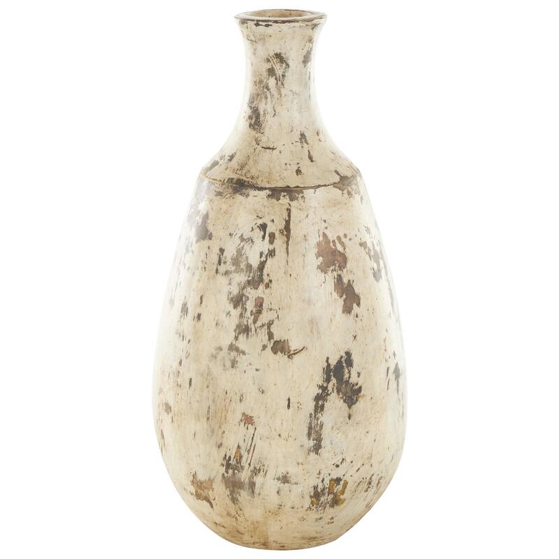 Ceramic Antique Style Distressed Decorative Vase - Brown - Roche River Decor