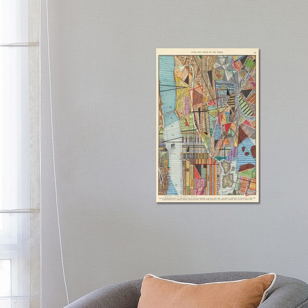 iCanvas "Modern Map of New York I" by Nikki Galapon Canvas Print