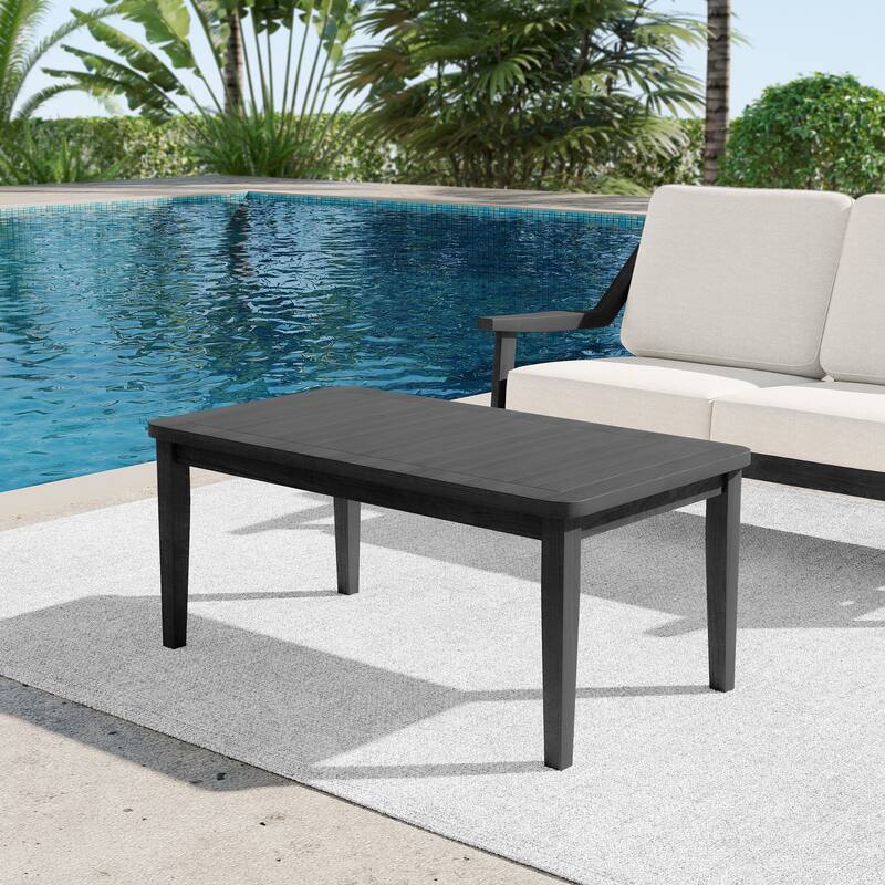 Iconic Classic Teak Outdoor Patio Rectangular Coffee Table