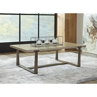 Signature Design by Ashley Dalenville Beige/Gray Coffee Table - 55"W x 32"D x 17"H
