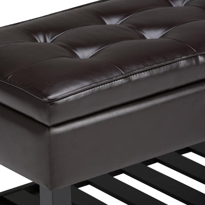 WYNDENHALL Essex 44 inch Wide Transitional Rectangle Ottoman Bench