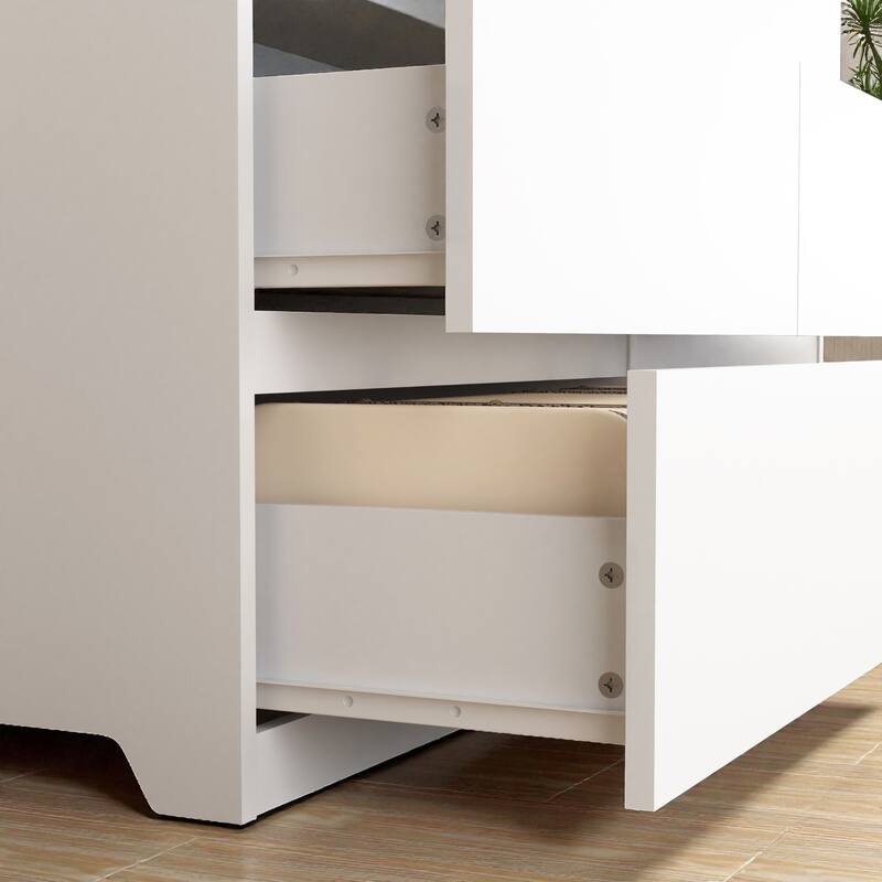 6 Drawer Dresser, Wide Chest of Drawers, Modern Wood Storage Cabinet Clothes Organizer for Bedroom and Entryway