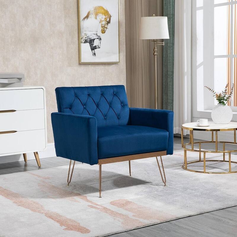 Modern Upholstered Velvet Accent Chair