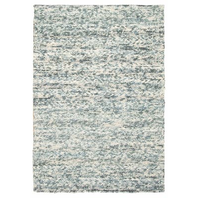 ECARPETGALLERY Braid weave Sienna Teal Wool Rug - 4'10 x 6'11