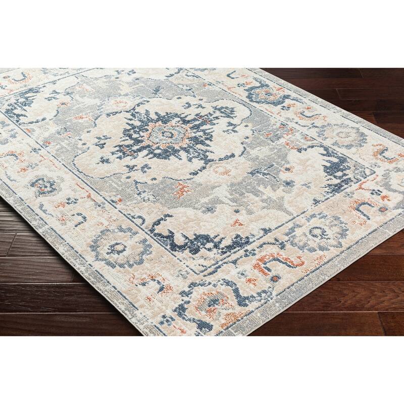Livabliss Santana Medallion Machine Washable Area Rug