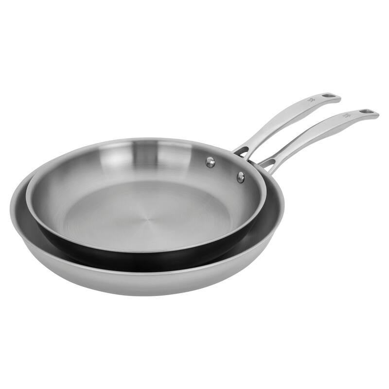 Henckels Clad H3 2-pc Stainless Steel 10-in & 12-in Fry Pan Set - Stainless Steel - 2 Piece - 2-pc