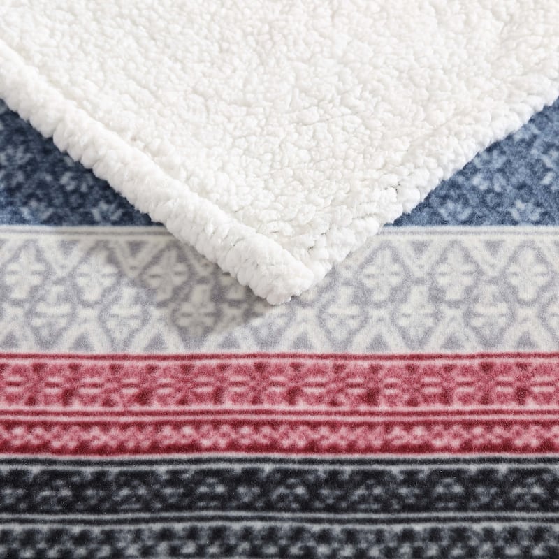 Eddie Bauer Ultra Soft Plush Fleece Reversible Oversized Throw Blankets