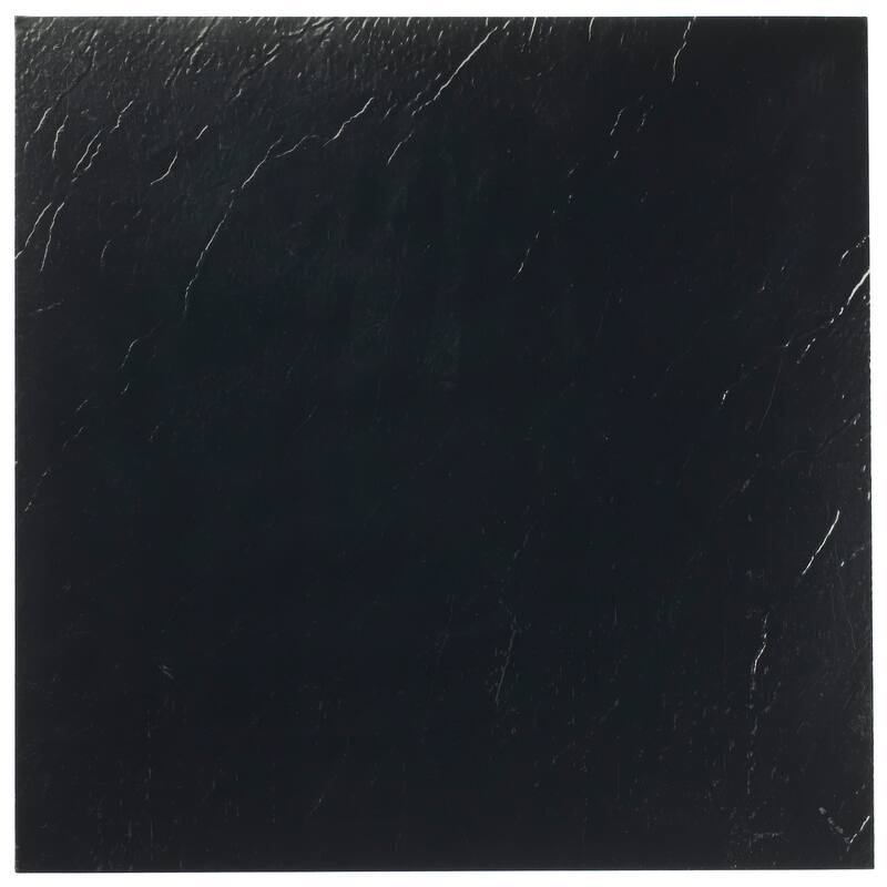 Achim Sterling Black 12x12 Vinyl Floor Tile (20 Tiles/20 sq. ft.)