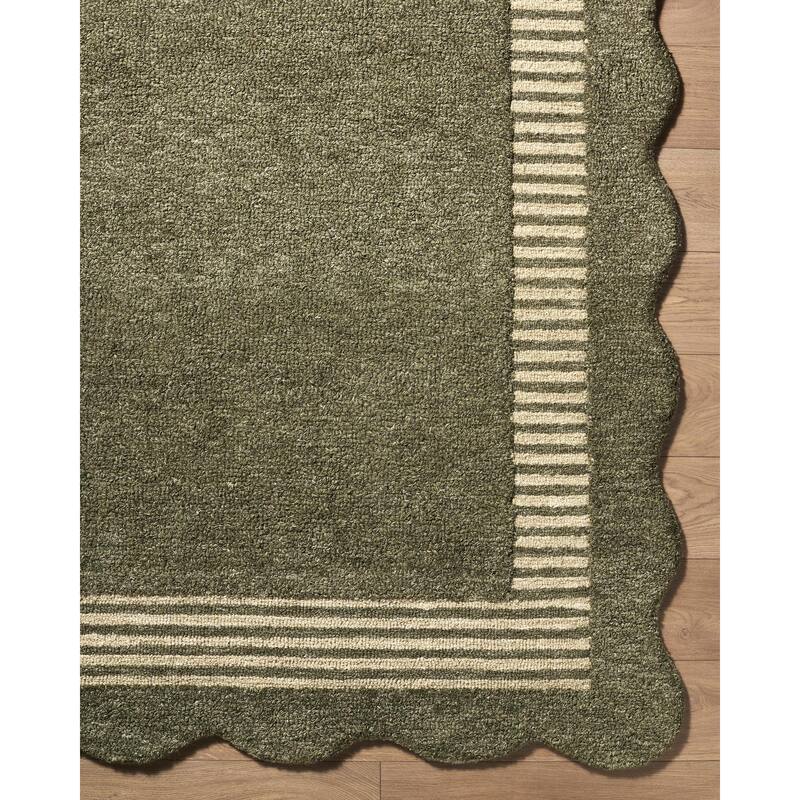 Livabliss Scalloped Modern & Contemporary Area Rug