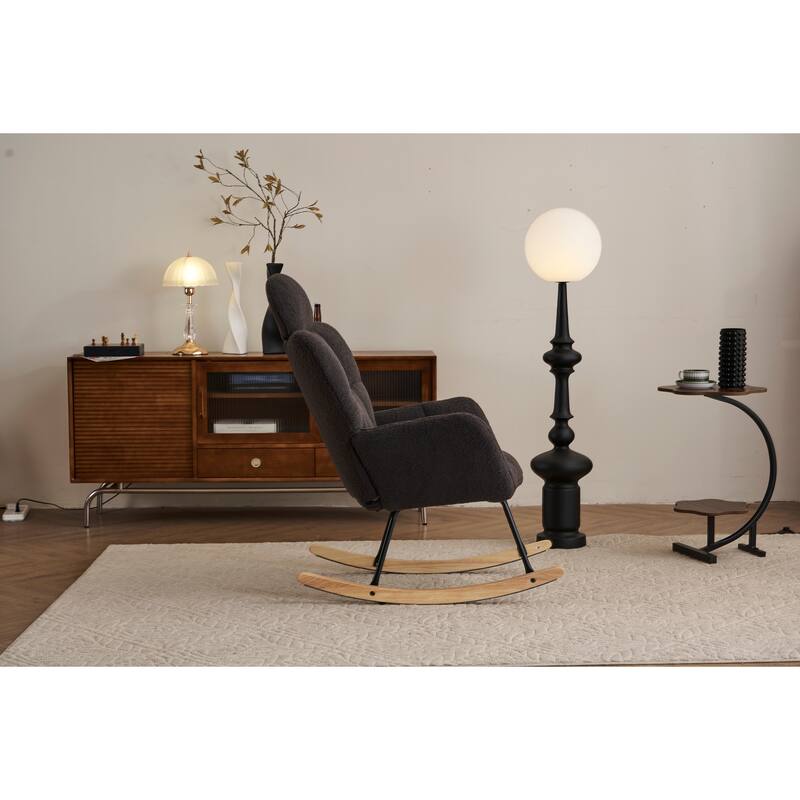Teddy Fabric Upholstered Rocking Chair