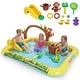 preview thumbnail 1 of 8, Gymax Inflatable Play Pool Center w/Water Slide Monkey & Tree Stump - Multi-colored Multi-colored - Kids