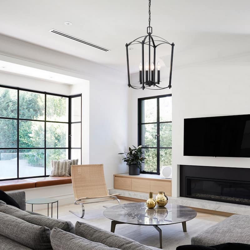 Modern 12.01-in Matte Black Pendant Light