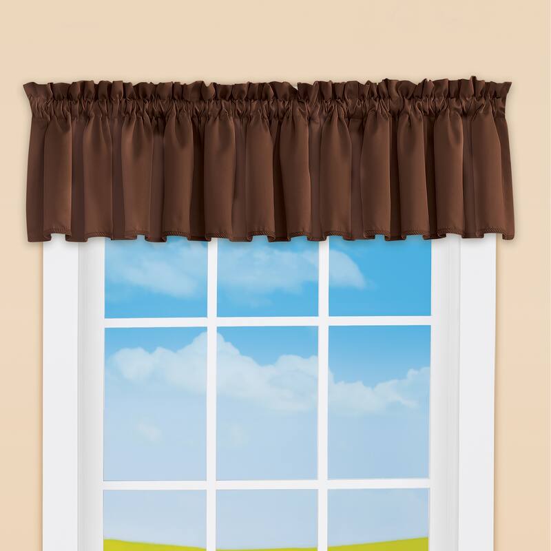Madison Room-Darkening Solid Color Window Valance - 54" x 18"