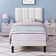 preview thumbnail 6 of 70, Kids Bed Frame, Height Adjustable Upholstered Bed, Twin Size Bed Set of 2