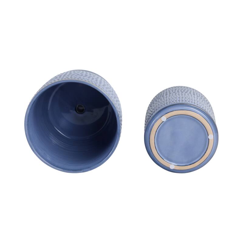 Ceramic Circular Saucer Planters Set of 2 - 6/8 in.