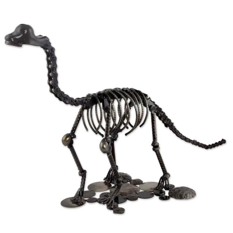 Handmade Rustic Brontosaurus Upcycled auto part sculpture (Mexico) - 69 x 38 x 25