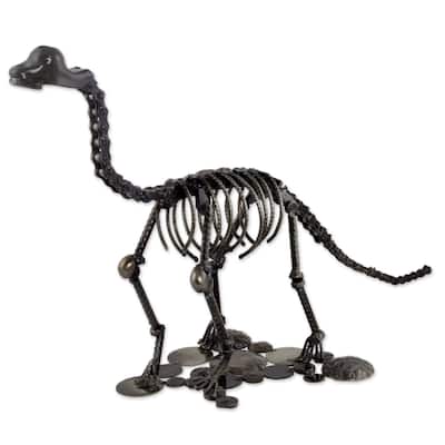 Handmade Rustic Brontosaurus Upcycled auto part sculpture (Mexico) - 69 x 38 x 25