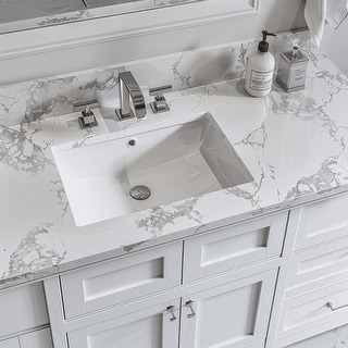 Whisperlace Engineered Marble Bathroom Vanity Top with Sink - Bed Bath ...