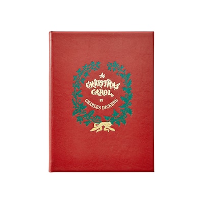 Graphic Image A Christmas Carol Coffee Table Book, Leather, Red