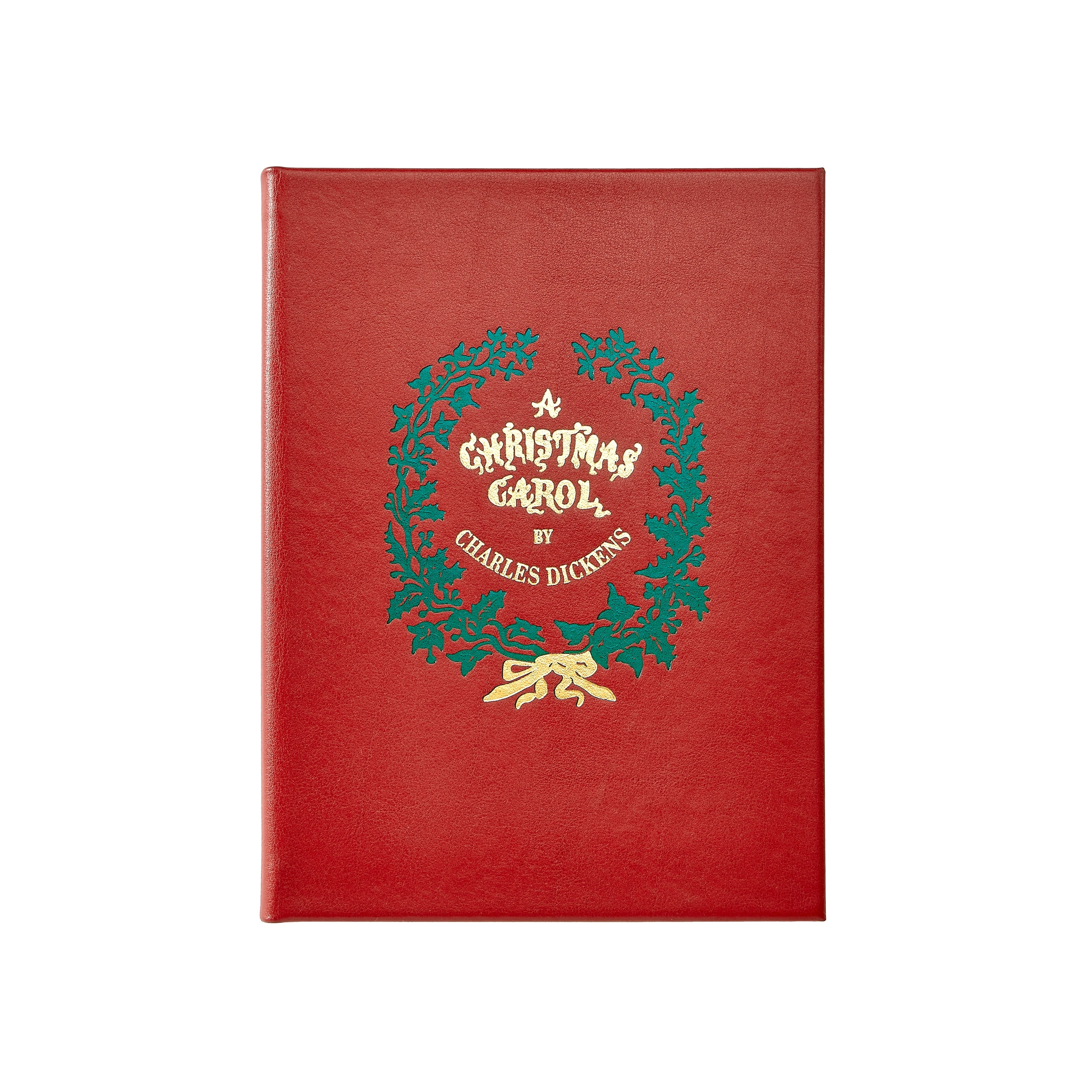 Graphic Image A Christmas Carol Coffee Table Book, Leather, Red