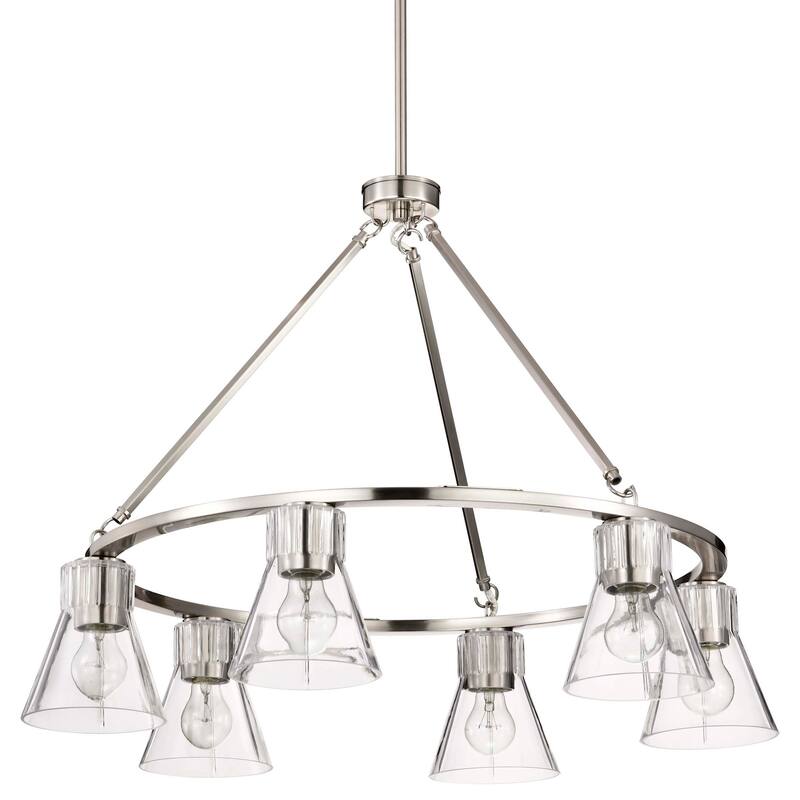 Nuvo Lighting 60/8335 Gianna 6 Light 30" Wide Ring Chandelier - Brushed Nickel