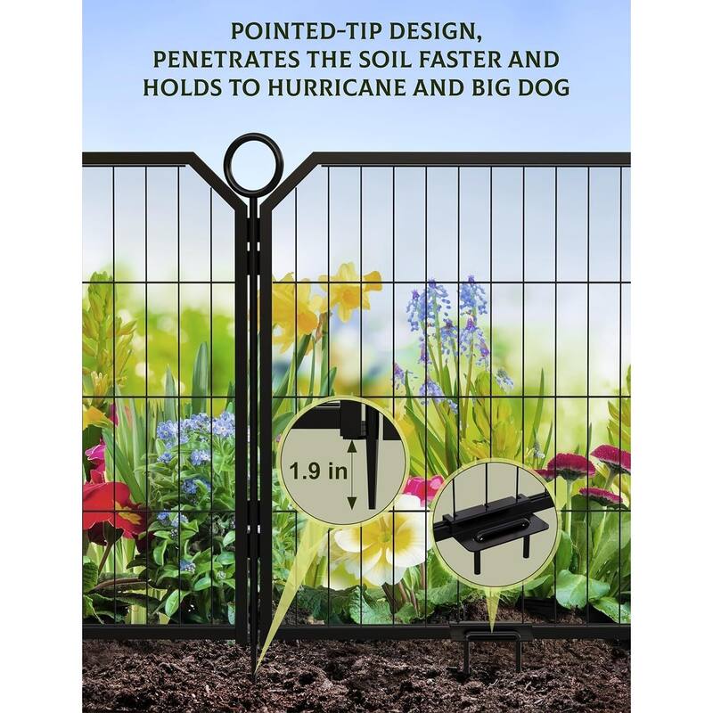 Indoor/Outdoor Dog Playpen, with Lockable Door & Anti-Rust Coating