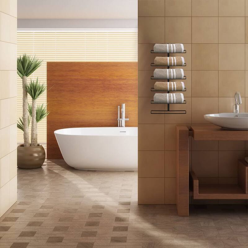 Sorbus Wall Mount Metal Wine Rack - 6 Level Wine Rack Wall Mounted for Wine Bottles