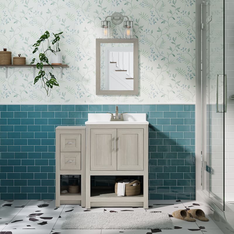 Blakely Vanity with Mirror and 12-inch Side Cabinet