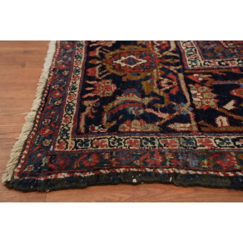Hand Knotted Oriental 100% Wool Carpet Traditional All-Over Oranges & Rust Heriz Area Rug - 11' 4'' X 8' 11''