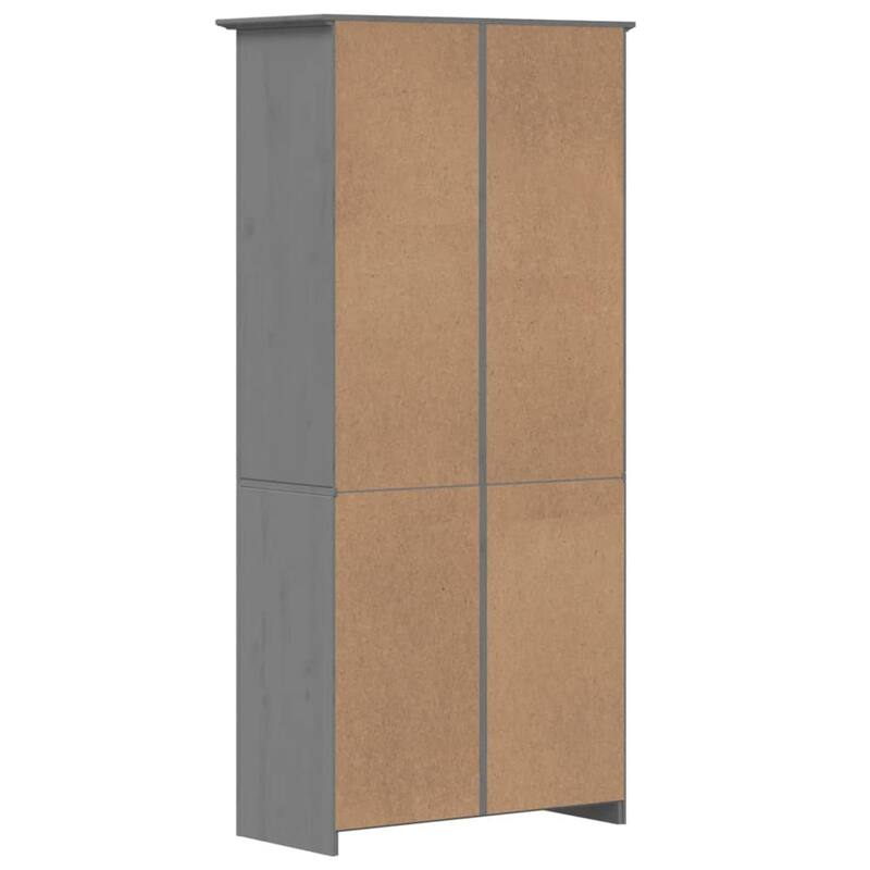 vidaXL Bookshelf Storage File Cabinet Shelf with Doors BODO Solid Wood Pine